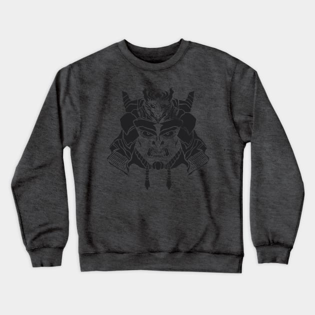 Samurai Helmet Kabuto Crewneck Sweatshirt by urrin DESIGN